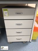 Mobile 4-drawer Unit, 500mm wide, grey (located in Room E)