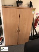 3 beech effect double door Storage Cabinets, 790mm x 1220mm high (located in Office)