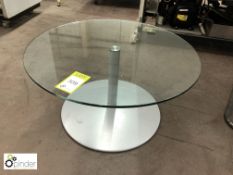 Glass topped circular Coffee Table, 750mm diameter