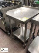 Stainless steel shaped mobile Preparation Table, 6