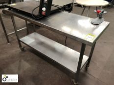 Stainless steel 2-tier mobile Preparation Table, 1