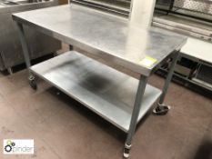 Mobile stainless steel 2-tier Preparation Table, 1