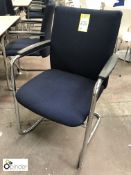 8 tubular framed upholstered Meeting Armchairs, da