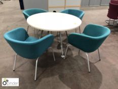 Height adjustable circular Meeting Table, 1200mm d