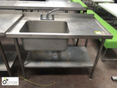 Stainless steel Sink, 1200mm x 700mm with right ha