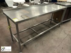 Stainless steel Preparation Table, 1900mm x 600mm,