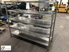 Bartlett stainless steel 5-shelf Rack, 1820mm x 59