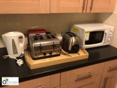Microwave Oven, 2 Toasters and Kettle (located in Kitchen, first floor)