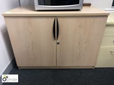 Beech effect double door low Cabinet, 1000mm x 600mm (located in Meeting Room, ground floor)
