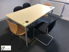 Ash effect Meeting Table, with 5 various chairs (located in Meeting Room, first floor)