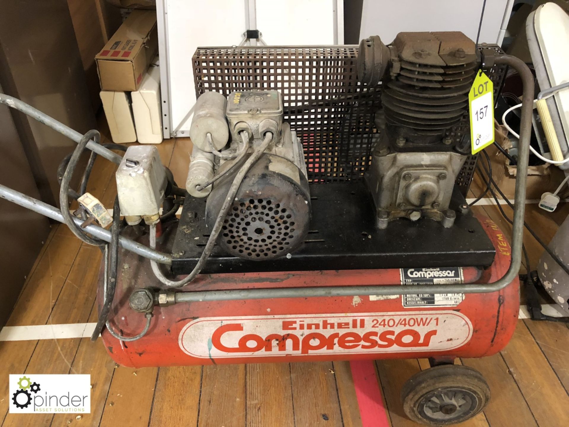 Einhell 240/40W/1 portable receiver mounted Compressor, 240volts (located in Gymnasium, basement) - Image 2 of 2