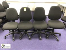 4 upholstered swivel Chairs, black (located in W303B, upper ground floor)