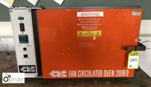 CRC 200FD fan circulated Oven, 240volts (located in W311, ground floor)