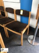 12 wooden upholstered G-plan style Chairs (located in Library, level 6)