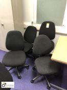 4 upholstered swivel Chairs, black (located in W303B, upper ground floor)