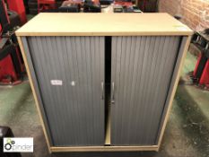 Light oak effect shutter front Cabinet, 1060mm x 500mm x 1220mm high