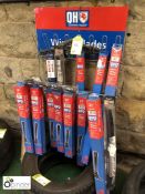 27 various Wiper Blades, boxed and unused including wall rack