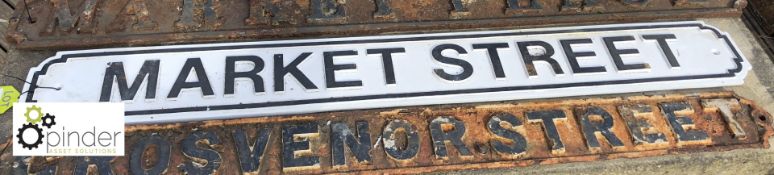 Metal Street Sign “Market Street” 1400mm x 180mm