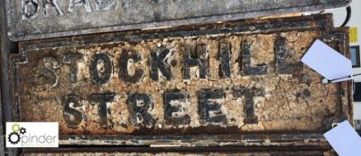 Street Sign “Stockhill Street” 980mm x 320mm
