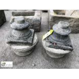 2 pairs of reconstituted Stone Urn Bases