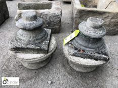 2 pairs of reconstituted Stone Urn Bases