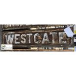 Street Sign “Westgate” 960mm x 230mm