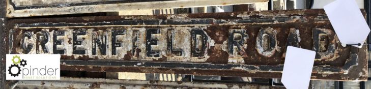 Street Sign “Greenfield Road” 1100mm x 170mm