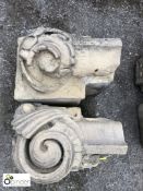 2 carved stone Features