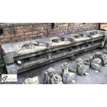 2 carved Victorian gothic stone Lintels, 3750mm x 560mm