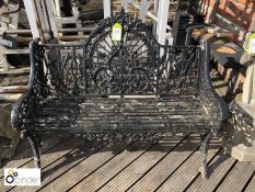 Cast iron Garden Bench, attributed to Coalbrookdale 1220mm wide