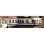 Street Sign “Grasmere Road” 1000mm x 165mm