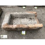 Incomplete Grit Stone Trough, 600mm x 340mm x 230mm deep