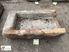 Incomplete Grit Stone Trough, 600mm x 340mm x 230mm deep