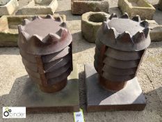 Pair terracotta Air Vents, by Joseph Plaice Ltd, Darwin
