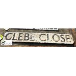 Street Sign “Glebe Close” 920mm x 150mm