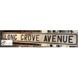 Street Sign “Long Grove Avenue” 1690mm x 230mm