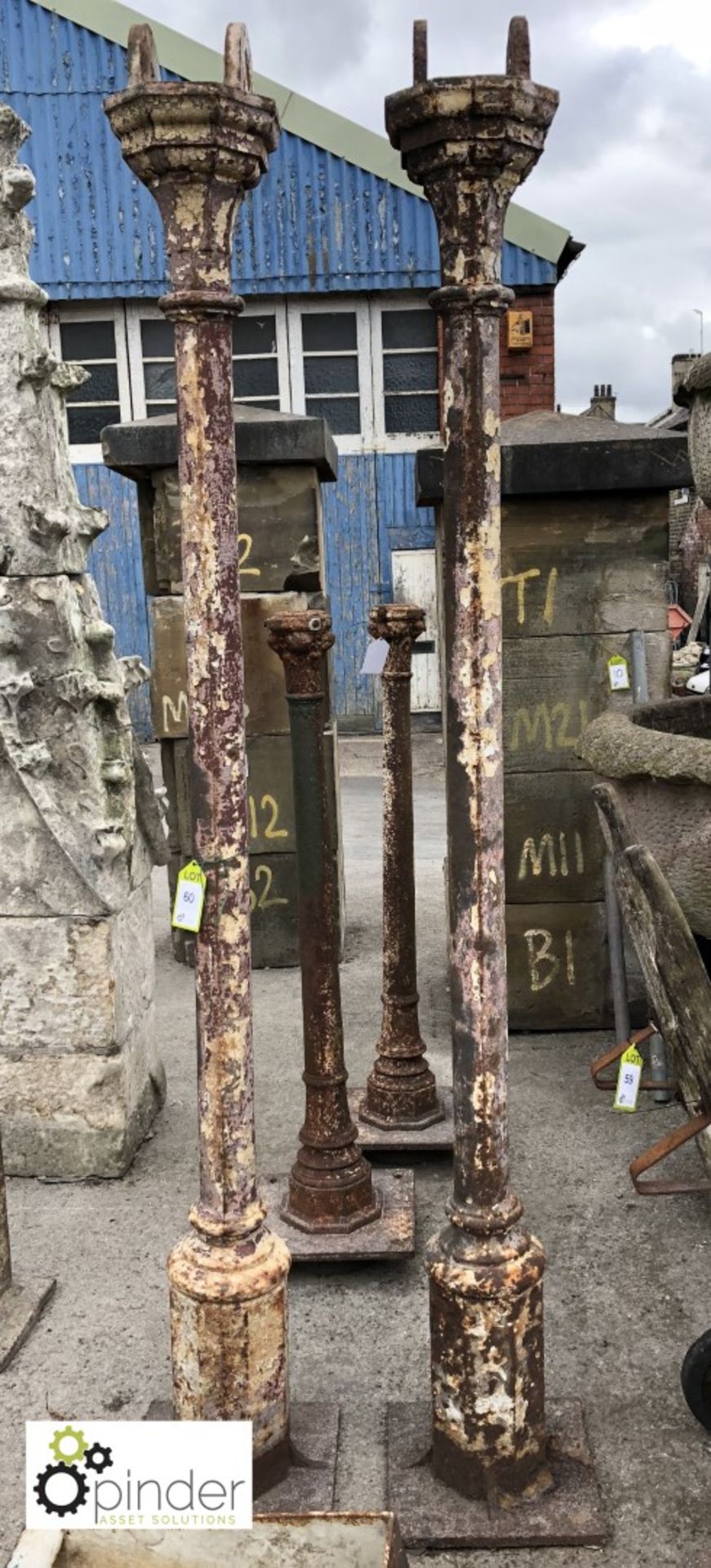 Pair Victorian cast iron Columns, 2450mm high