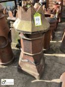 Salt glazed terracotta Chimney Pot, 950mm high