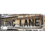 Street Sign “Long Lane” 890mm x 230mm