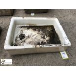 White salt glazed terracotta Sink, 620mm x 470mm x 160mm deep