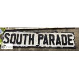 Street Sign “South Parade” 690mm x 150mm