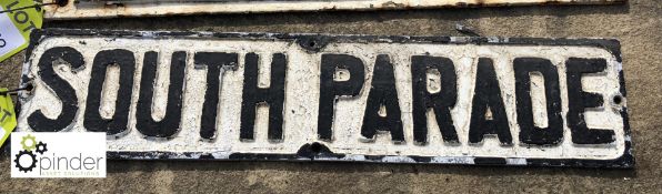 Street Sign “South Parade” 690mm x 150mm