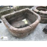 Yorkshire Sandstone Pump Trough, 670mm x 510mm x 340mm deep