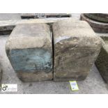 Pair of Yorkshire Straddle Stones, approx. 480mm high
