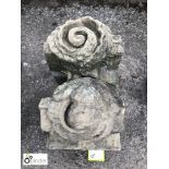 2 carved stone Features