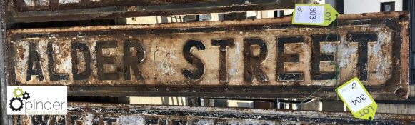 Street Sign “Alder Street” 1240mm x 230mm