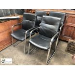 Set 6 leather effect Reception Chairs