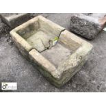 2-piece York Stone Trough, 660mm x 400mm x 190mm deep