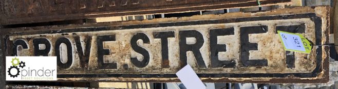 Street Sign “Groves Street” 1240mm x 230mm