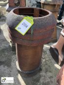 Salt glazed terracotta Chimney Pot, 700mm high